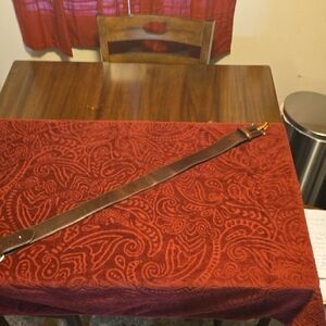 Brighton Dark Brown Leather Belt with Gold Buckle